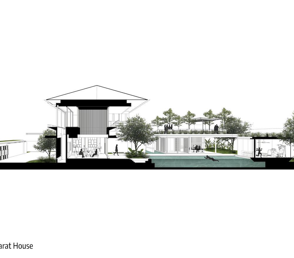 Perspective Section Pejaten Barat House 12.10.2020